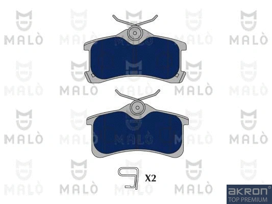 Kit de plaquettes de frein, frein à disque AKRON-MALÒ 1051007