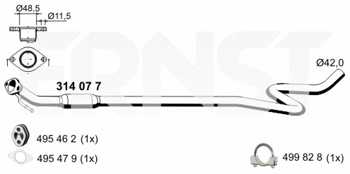 Silencieux central ERNST 314077