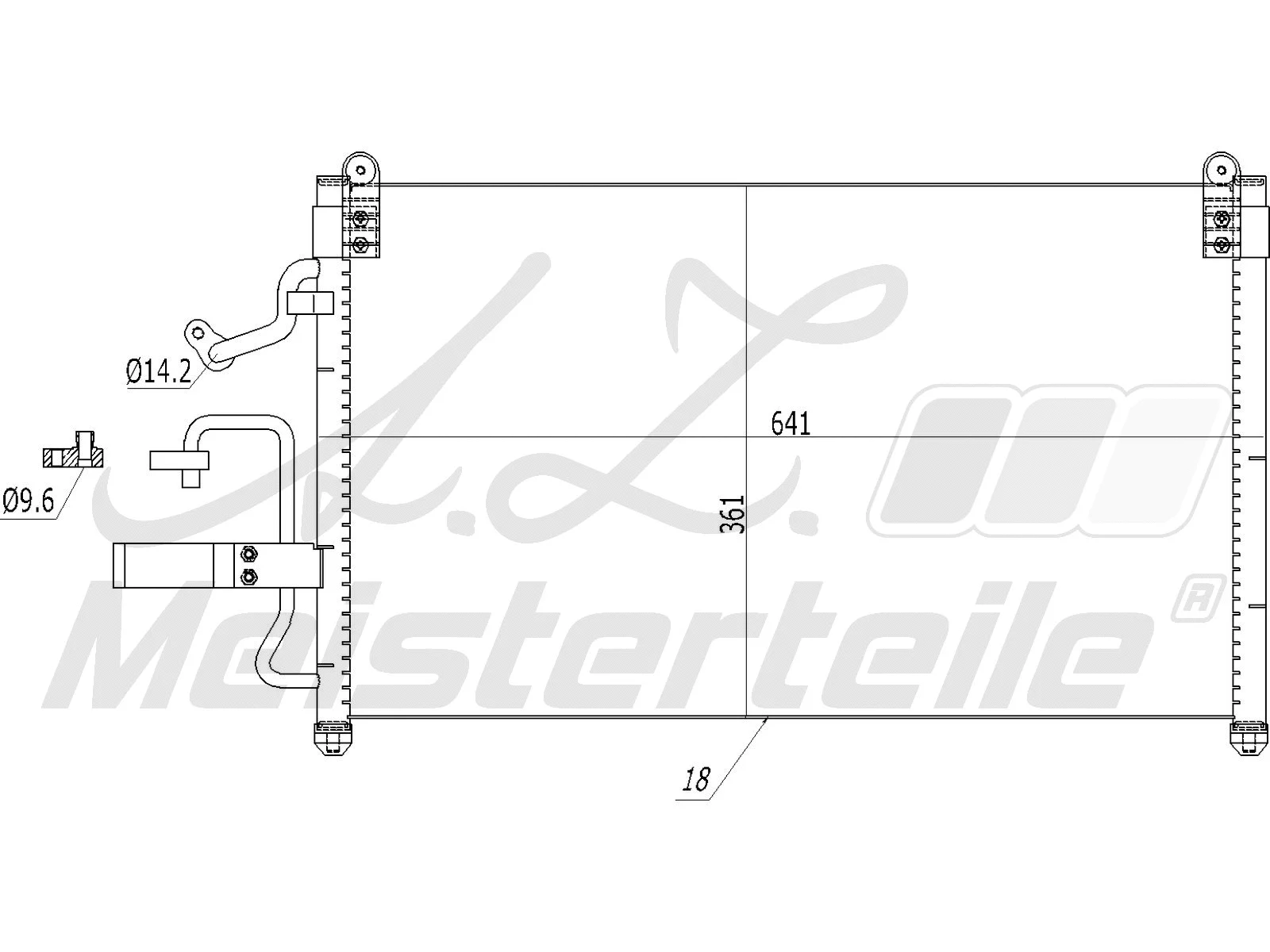 Condenseur, climatisation A.Z. Meisterteile AZMT-45-030-1199