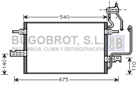 Condenseur, climatisation BUGOBROT 62-OL5349