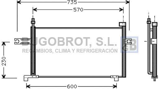 Condenseur, climatisation BUGOBROT 62-DN5194
