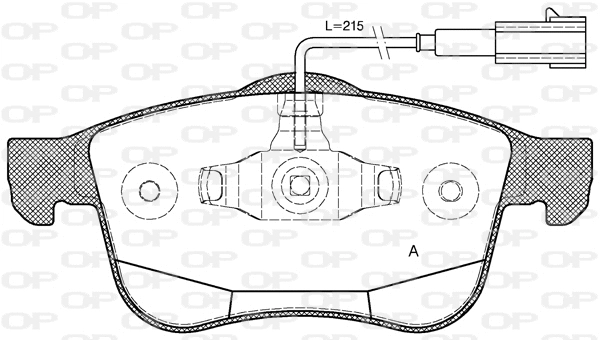 Kit de plaquettes de frein, frein à disque OPEN PARTS BPA1183.12