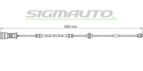 Contact d'avertissement, usure des plaquettes de frein SIGMAUTO WI0604