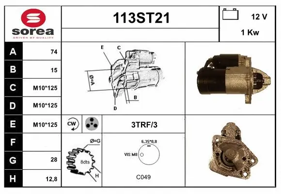 Démarreur STARTCAR 113ST21