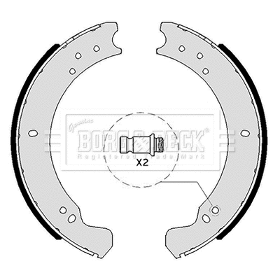 Jeu de mâchoires de frein BORG & BECK BBS6049