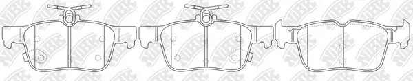 Kit de plaquettes de frein, frein à disque NiBK PN0666