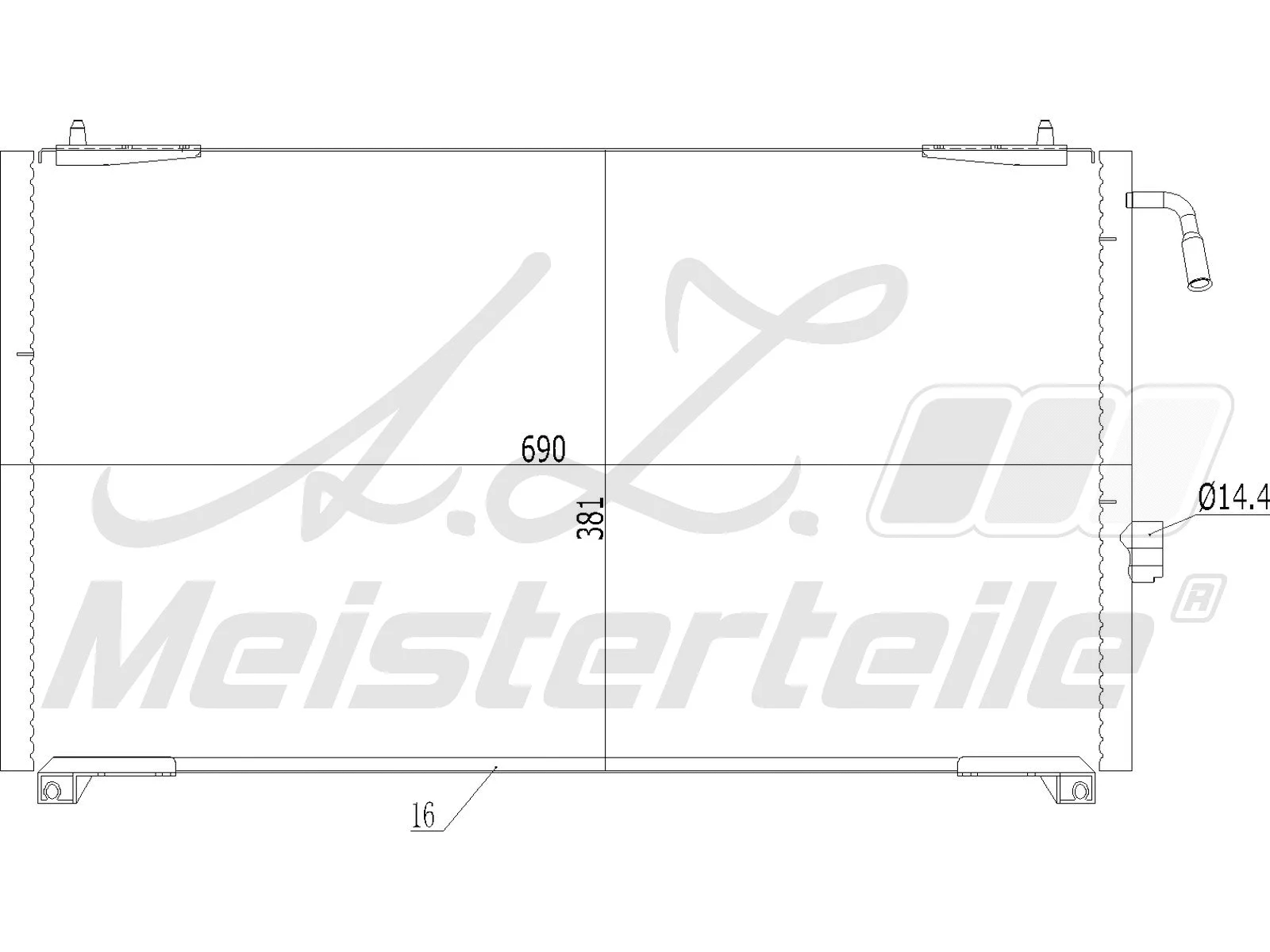 Condenseur, climatisation A.Z. Meisterteile AZMT-45-030-1519