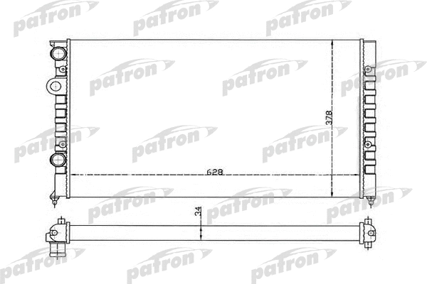 Radiateur, refroidissement du moteur PATRON PRS3370