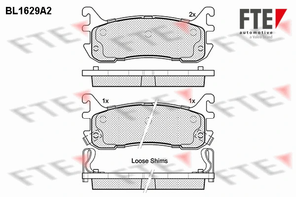 Kit de plaquettes de frein, frein à disque FTE 9010256