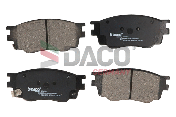Kit de plaquettes de frein, frein à disque DACO Germany 323244
