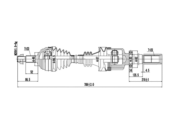 Arbre de transmission DYNAMATRIX DDS250443
