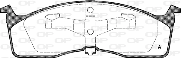 Kit de plaquettes de frein, frein à disque OPEN PARTS BPA0610.00