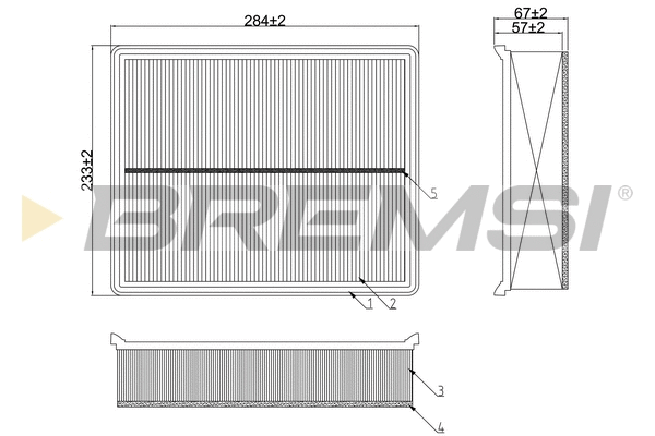 Filtre à air BREMSI FA0552