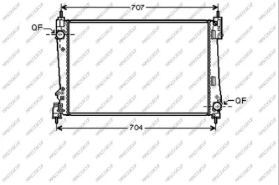 Radiateur, refroidissement du moteur PRASCO FT138R002