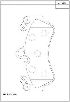 Kit de plaquettes de frein, frein à disque ASIMCO KD7793W