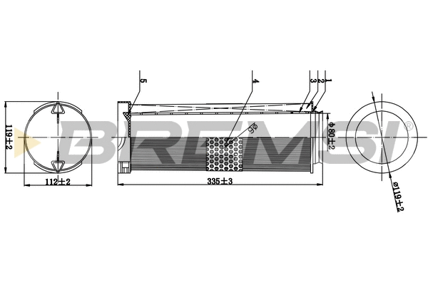Filtre à air BREMSI FA0541