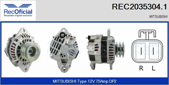 Alternateur RECOFICIAL REC2035304.1