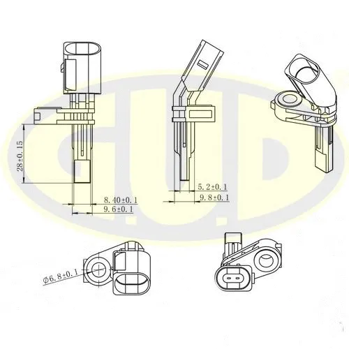 Capteur, vitesse de roue G.U.D. GABS01019