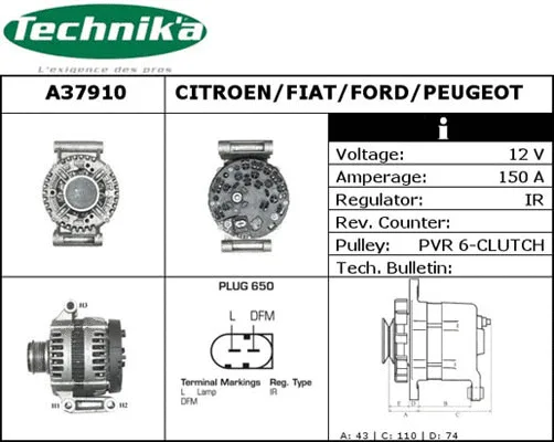 Alternateur Technika A37910