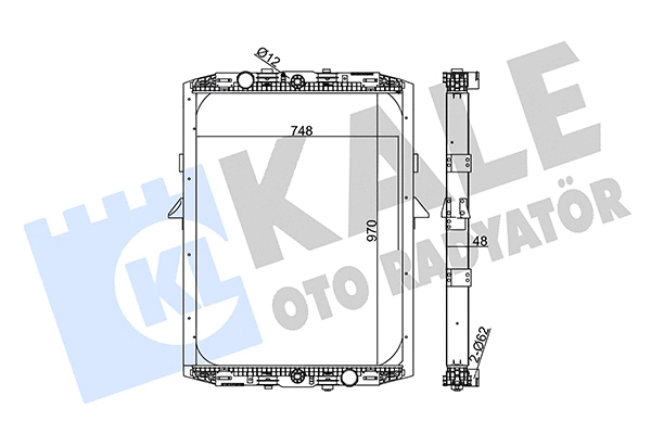Radiateur, refroidissement du moteur KALE OTO RADYATÖR 350195