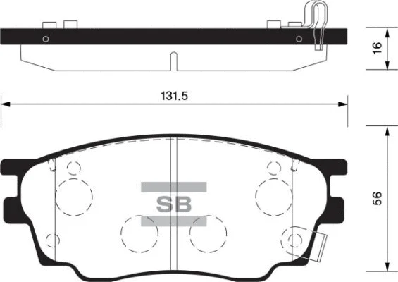 Kit de plaquettes de frein, frein à disque FI.BA FBP2027
