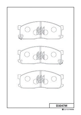 Kit de plaquettes de frein, frein à disque MK Kashiyama D3047M
