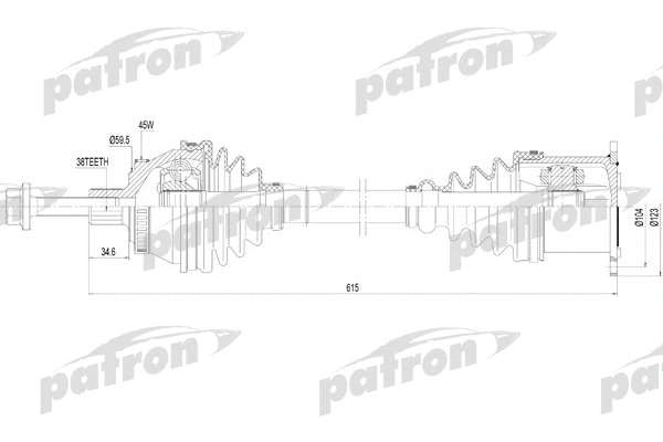 Arbre de transmission PATRON PDS0186