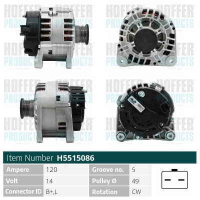 Alternateur HOFFER H5515086