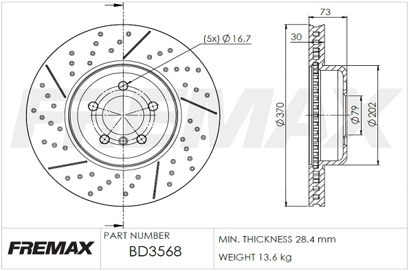Disque de frein FREMAX BD-3568