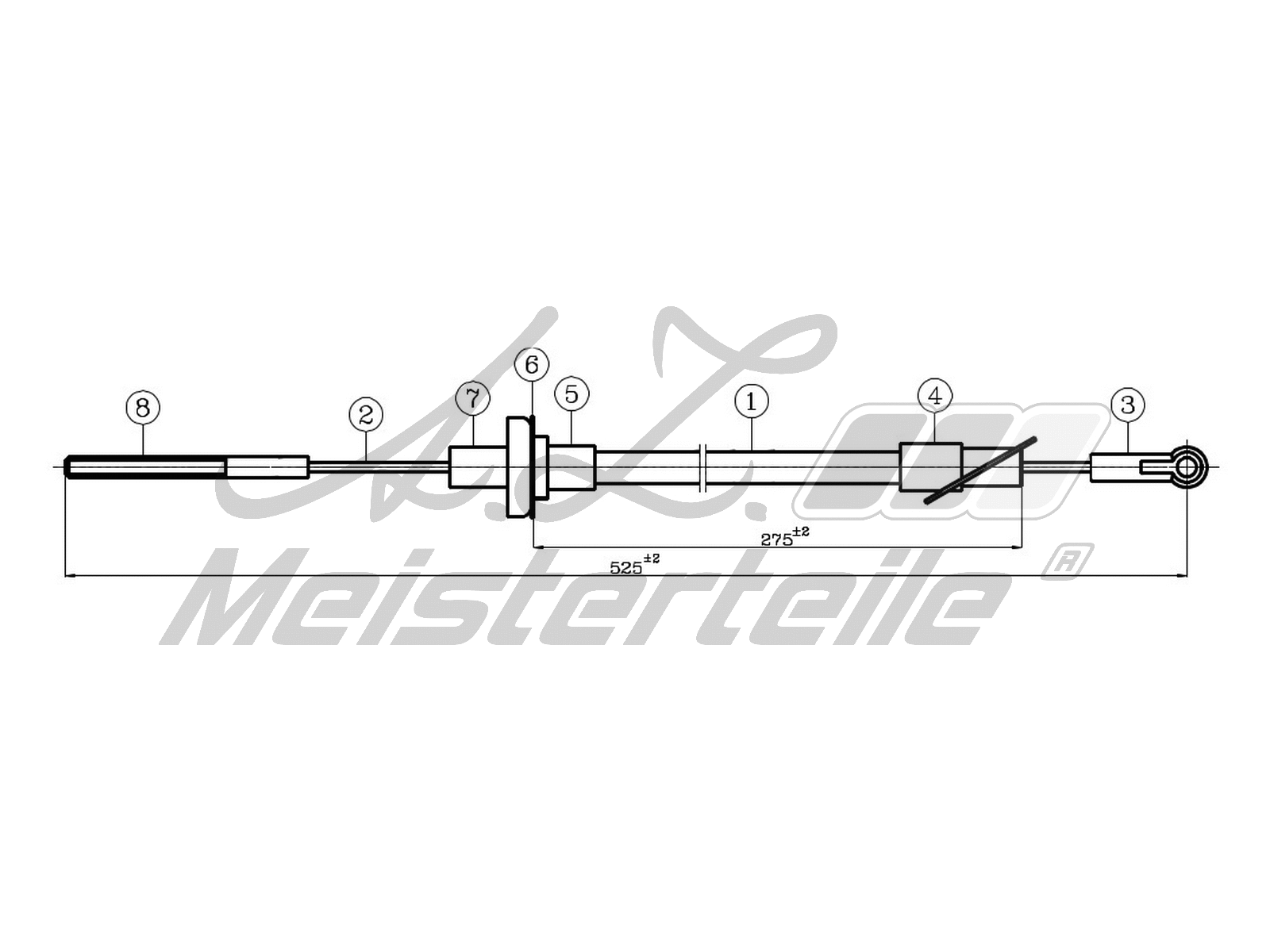 Tirette à câble, commande d'embrayage A.Z. Meisterteile AZMT-47-010-1249