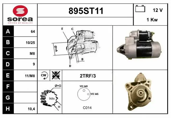 Démarreur STARTCAR 895ST11