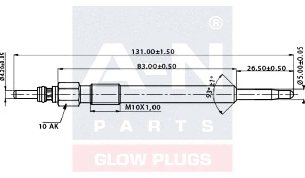 Bougie de préchauffage A-N PARTS A-N131435