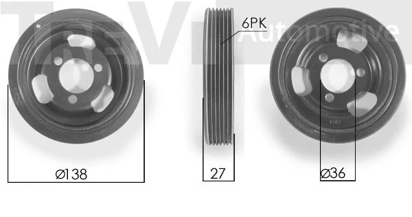 Poulie, vilebrequin TREVI AUTOMOTIVE PC1192