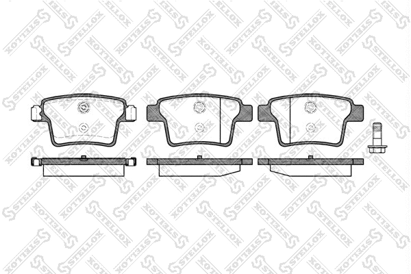 Kit de plaquettes de frein, frein à disque STELLOX 1160 010B-SX