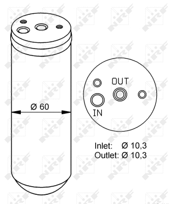Filtre déshydratant, climatisation NRF 33293