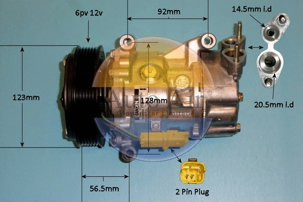 Compresseur, climatisation AUTO AIR GLOUCESTER 14-7482