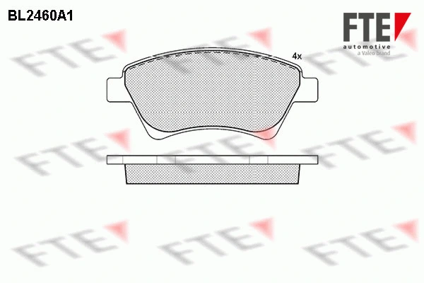 Kit de plaquettes de frein, frein à disque FTE 9010745