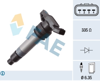 Bobine d'allumage FAE 80462