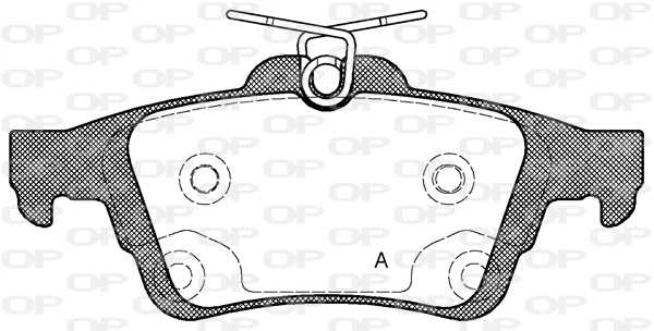 Kit de plaquettes de frein, frein à disque OPEN PARTS BPA0842.70