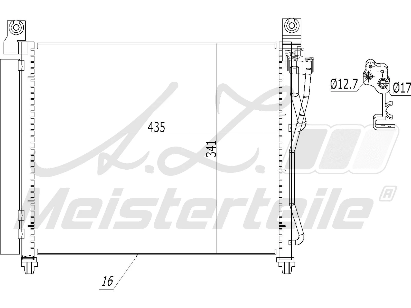 Condenseur, climatisation A.Z. Meisterteile AZMT-45-030-1396
