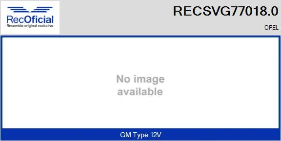 Vanne EGR RECOFICIAL RECSVG77018.0