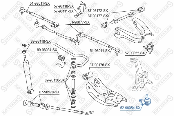 Rotule de suspension STELLOX 52-98054-SX