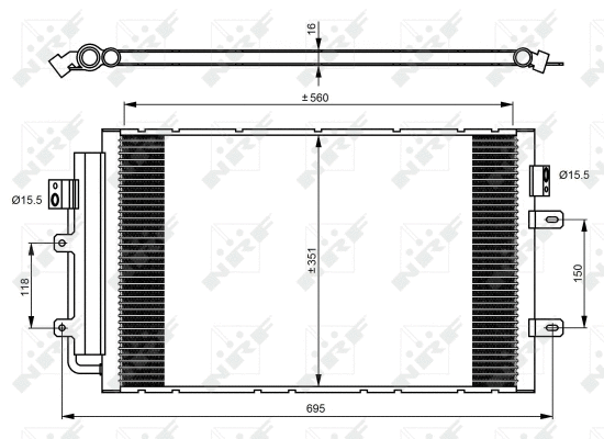 Condenseur, climatisation NRF 350083