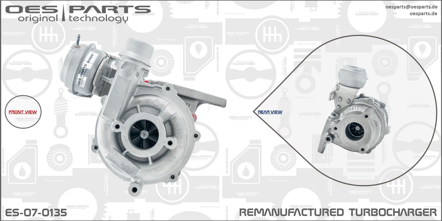 Turbocompresseur, suralimentation OES PARTS ES-07-0135