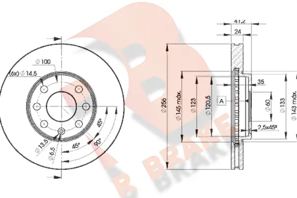 Disque de frein R BRAKE 78RBD27879