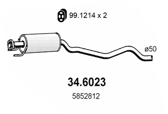 Silencieux central ASSO 34.6023