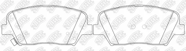 Kit de plaquettes de frein, frein à disque NiBK PN0799