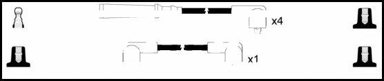 Kit de câbles d'allumage LEMARK HOES127