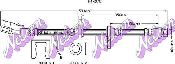 Flexible de frein KAWE H4407Q