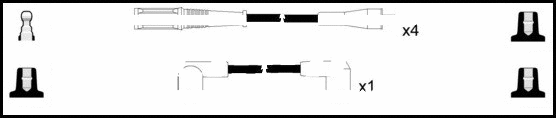 Kit de câbles d'allumage LEMARK HOES265